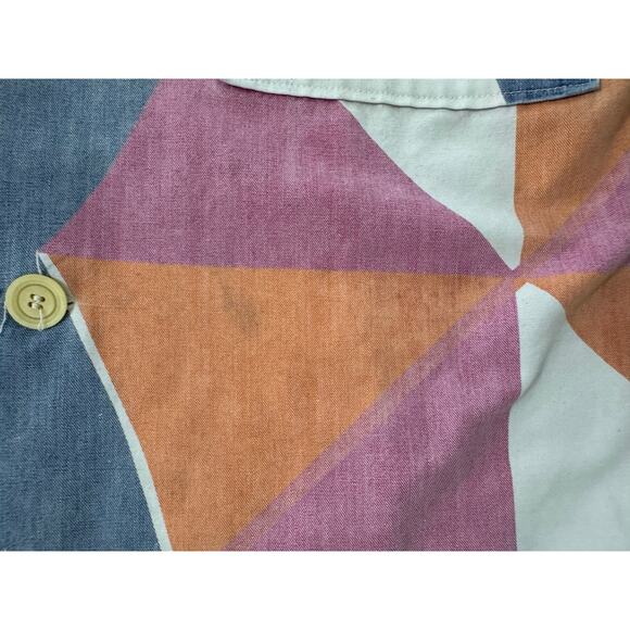 Colorful Geometric Casual Button Down Shirt - Picture 5 of 5